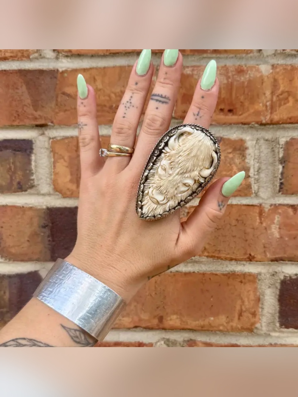 Beautiful Buffalo adjustable ring